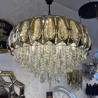 لوستر کریستال ماهان با ۳ حالت نور و گارانتی