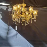 لوستر۶شعله طلایی پتینه کاری