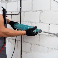 تخریب دیوار  اوپن   اشپزخانه کاشی کاغذ  دیواری