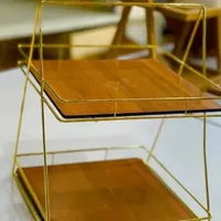 استند فلزی کف چوبی