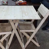 میز و صندلی چوبی تاشو کم جا|میز و صندلی غذاخوری|لنگرود, |دیوار