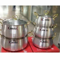 سرویس قابلمه CASIO اصلی 10 تیکه سنگین ضخیم طلایی|ظروف پخت‌وپز|یزد, |دیوار