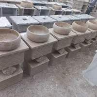 روشویی سنگی٪ با قاب آینه سرویس حمام دستشویی کابینت