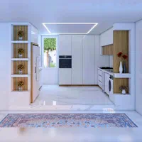 کابینت آشپزخانه پاکچوب (ریاپو ۳) هایگلاس روکش چوب|مصالح و تجهیزات ساختمان|مشهد, وکیل‌آباد|دیوار