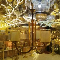 لوستر ۳ شاخه ی عصایی نسکافه ای|لوستر و چراغ آویز|مشهد, فرهنگ|دیوار