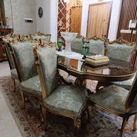 سرویس مبلمان چوبی ورق طلا|مبلمان خانگی و میز عسلی|تهران, مدائن|دیوار