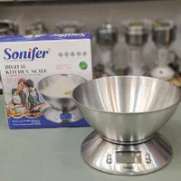 ترازو آشپزخانه کاسه دار استیل دیجیتال +گارانتی