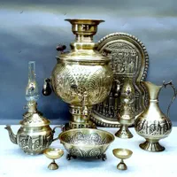 سماور زغالی هخامنشی با سرویس ۹تکهذغالی