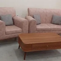 مبلمان نیم ست صورتی چرک