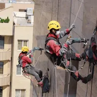 پیچ و رولپلاک.راپل کار با طناب بندباز  پرنده پران