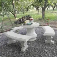 نیمکت میز صندلی سیمانی بتنی مبلمان شهری|صندلی و نیمکت|قم, زاویه|دیوار