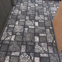 کناره گلیم چهل تیکه طوسی گلزار