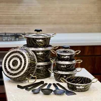 سرویس قابلمه 19تیکه اِماراتی مارک ماموت چدن واقعی|ظروف پخت‌وپز|یزد, |دیوار