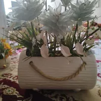 گل کریستال با گلدان و یه سری وسایل گلسازی