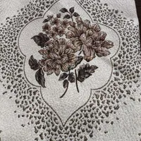 کنار پرده ژاکارد طلا کوب،گل بر جسته