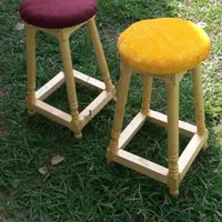 چهارپایه چوبی اوپنی گرد