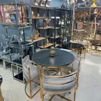 میز ناهارخوری جلو مبلی آبکاری سنگی شیشه غذاخوری|میز و صندلی غذاخوری|مشهد, شهرک رازی (شهرک غرب)|دیوار