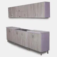 کابینت آماده فلزی درب چوبی لایت