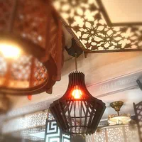 لوستر تک شاخه آویز چوبی کد a6|لوستر و چراغ آویز|تبریز, |دیوار