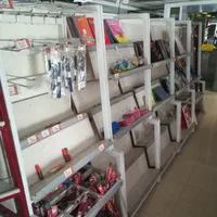 کتابخانه استند فروشگاه شاسی آهنی طبقات ام دی اف