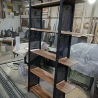 کنسول اطلس ترکیب فلز و ام دی اف ویترین|کتابخانه، شلف، قفسه‌های دیواری|شیراز, دوکوهک|دیوار