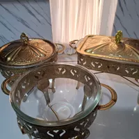 ست سه عددی سوفله خوری آنتیک طلایی