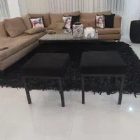 فرش چرمی شگی مشکی کدcr550|فرش|مشهد, هنرستان|دیوار
