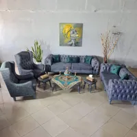 مبل راحتی چستر آمریکائی تمام لمسه دست شرکتی 7نفره|مبلمان خانگی و میز عسلی|تهران, اتحاد|دیوار