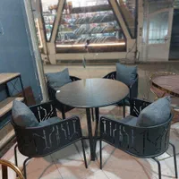 میز ناهارخوری جلو مبلی آبکاری سنگی شیشه غذاخوری|میز و صندلی غذاخوری|مشهد, شهرک رازی (شهرک غرب)|دیوار