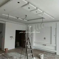 نقاشی رنگکاری کناف وساختمان بلکا لکه گیری گچ|خدمات پیشه و مهارت|کرمانشاه, |دیوار