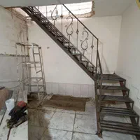 نرده راه پله ساده مستقیم گرد تکشاستی پله آهنی|مصالح و تجهیزات ساختمان|مشهد, شهید آوینی|دیوار