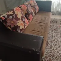 مبل ال ۹ نفره با میز و عسلی تمیز، قابل استفاده|مبلمان خانگی و میز عسلی|فولادشهر, مسکن مهر فولادشهر|دیوار