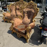 مبل ۹نفره غذاخوری ۸نفره با ساعت تمام چوب به شرط|مبلمان خانگی و میز عسلی|تهران, دروازه شمیران|دیوار