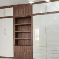 کمددیواری رنگ چوب(کد۱۳۸۹)|جاکفشی، کمد، دراور|رشت, بلوار گیلان|دیوار