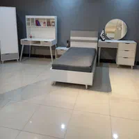 دکتر چوب سرویس خواب نوجوان/ تخت یک نفره طوسی سفید|تخت و سرویس خواب|مشهد, سناباد|دیوار