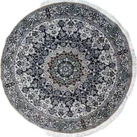 فرش  دستباف گرد قطر ۱.۵ نایین دستباف