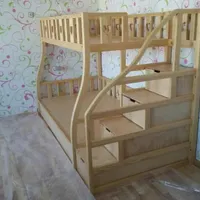 تخت دو طبقه تمام چوب کد ۰۱۹|تخت و سرویس خواب|تهران, شهر‌زیبا|دیوار
