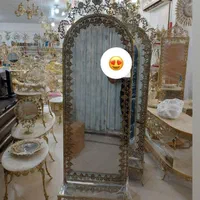 آینه کنسول برنزی آینه شمعدان برنزی‌اصل|بوفه، ویترین، کنسول|اصفهان, دارک|دیوار