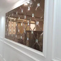اینه دکوراتیو طرح لوزی نگین دار مستقیم از کارخانه|آینه|تهران, ولنجک|دیوار