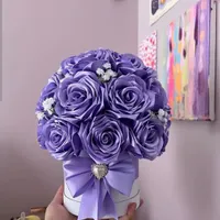 گل روبانی،باکس گل روبانی،دسته گل روبان دستهگلعروس