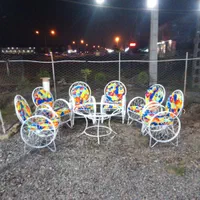 میز و صندلی فرفروژه حیاط. امیران|صندلی و نیمکت|رشت, حومه رشت|دیوار