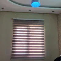 ۳ عدد پرده زبرا ترک و حریر پذیرایی دستک چوب پرده|پرده، رانر، رومیزی|مشهد, احمدآباد|دیوار