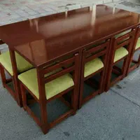 میز ناهارخوری کمجا کم جا ۶نفره مستطیل(قیمت واقعی)|میز و صندلی غذاخوری|رشت, باهنر|دیوار