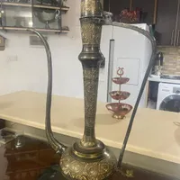 گلاب پاش برنجی قلم کاری پاکستانی بزرگ|صنایع دستی و سایر لوازم تزئینی|طرقبه, |دیوار