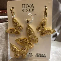 نیم ست  طلا پروانه|جواهرات|کاشان, بازار کاشان|دیوار