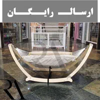 گهواره ننو سنتی‌بانوج تاشو نوزاد چوب ۱۸ میل ۱۶طناب