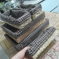 ۵عددباکس چوبی نواستفاده نشده جاقاشق چنگال نون چاقو