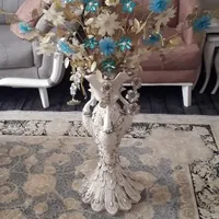 گل کریستال کاملا نو با گلدان زیبا