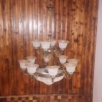 لوستر دوطبقه برنزی