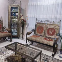 مبلمان فلزی برنز بوفه ویترین میز TV عسلی فرفورژه|مبلمان خانگی و میز عسلی|کرج, گوهردشت|دیوار
